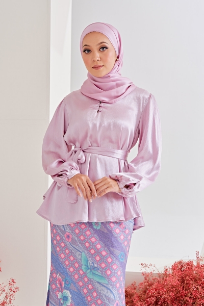 Louisa Kurung Batik in Soft Lilac (TOP)